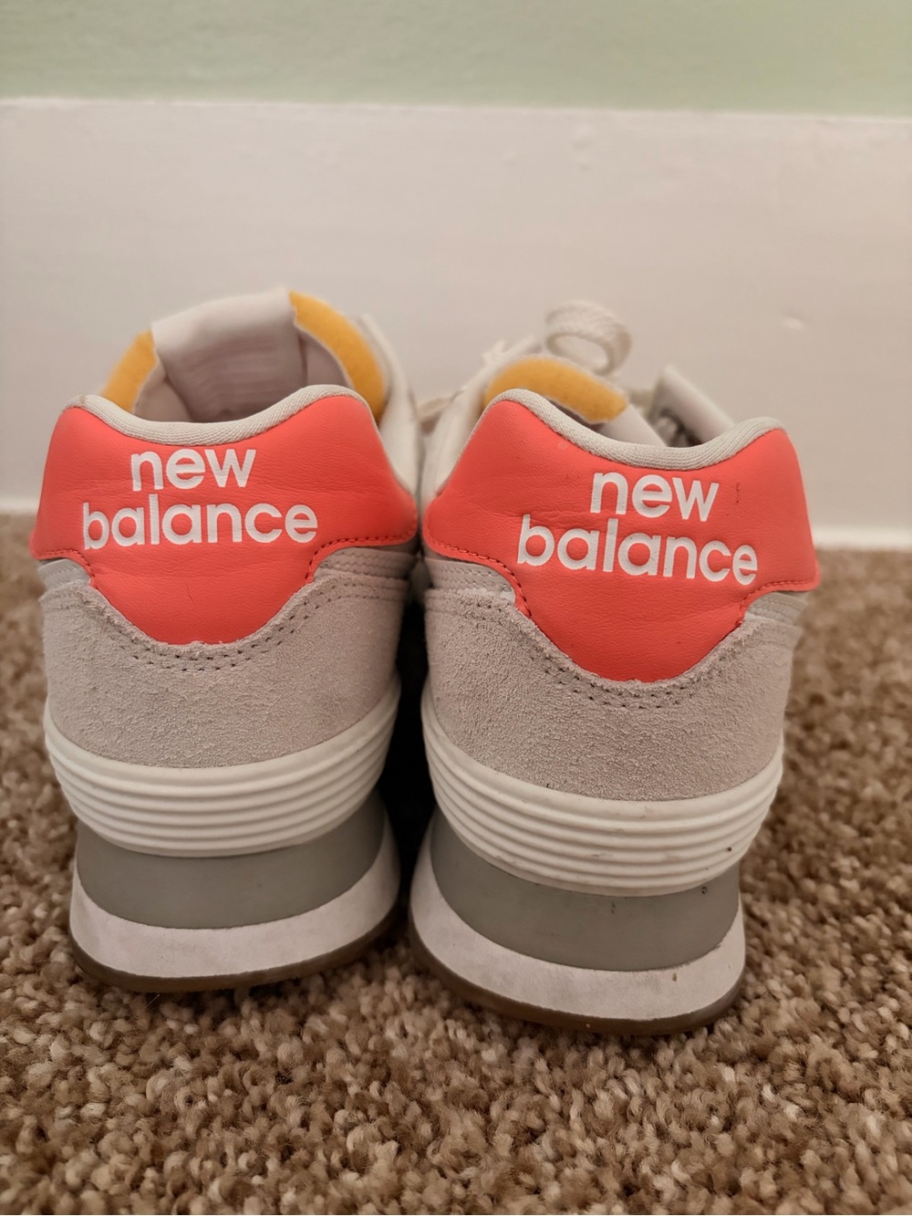 New Balance Cream, Pink & Yellow Casual Sneakers - Picture 3 of 5